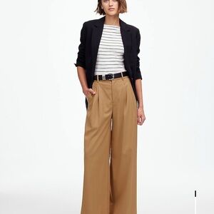 The Harlow Superwide-Leg Trouser in Brushed Twill
